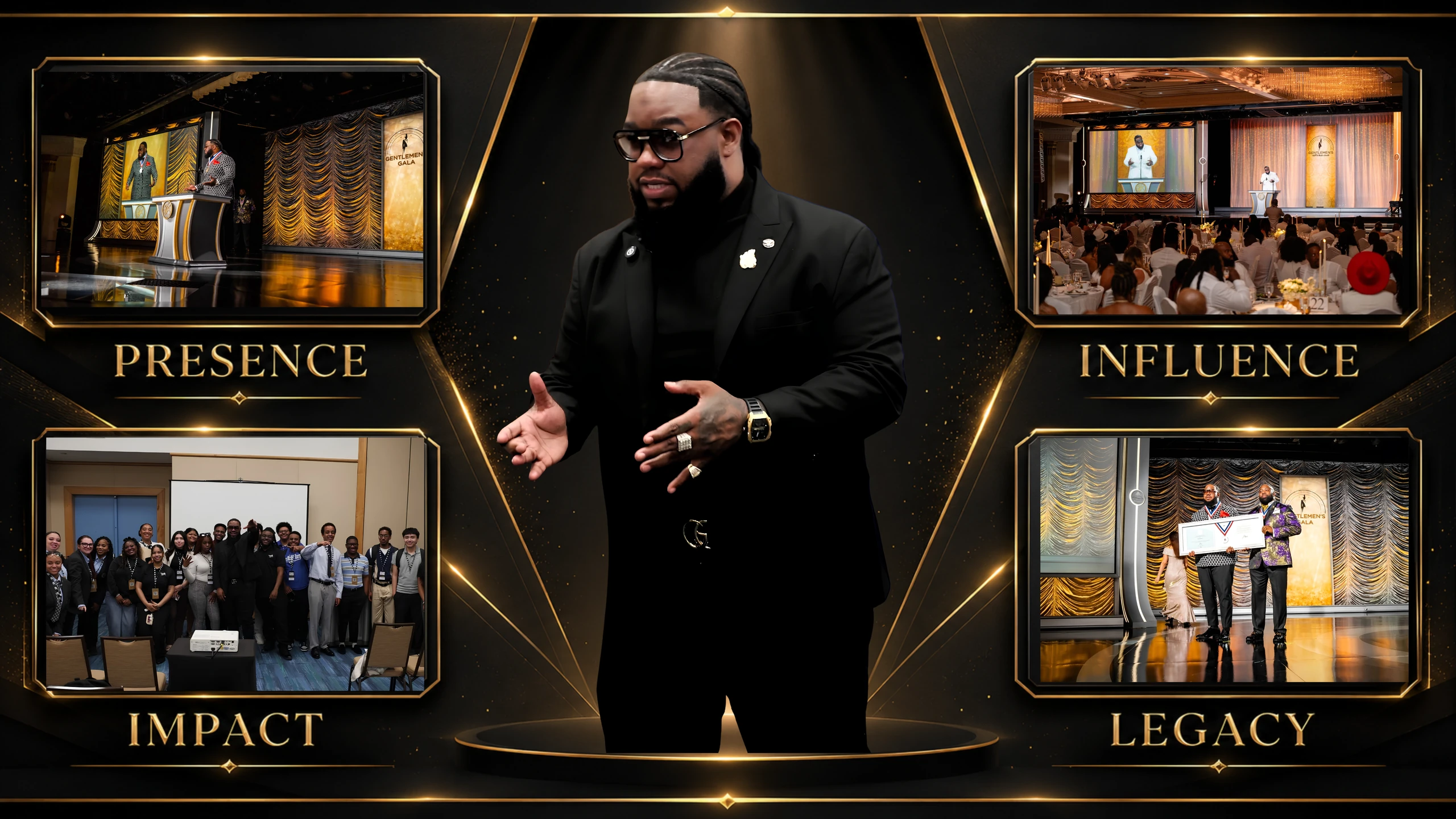 Presence, Influence, Impact and Legacy: Taj Mahal speaking on stage, with audiences and with students
